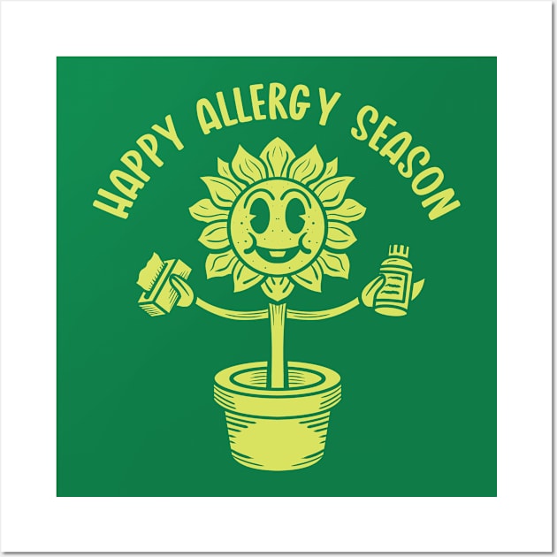 Happy Allergy Season (Mono) Wall Art by nickbeta